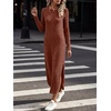 image:imageANRABESS Womens Long Sleeve Maxi Fall Knit Sweater DressRust Orange