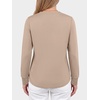 image:imageANRABESS Womens Long Sleeve Shirts Air Layer Henley V Neck TopsAlmond