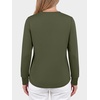 image:imageANRABESS Womens Long Sleeve Shirts Air Layer Henley V Neck TopsArmy Green