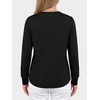 image:imageANRABESS Womens Long Sleeve Shirts Air Layer Henley V Neck TopsBlack