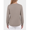 image:imageANRABESS Womens Long Sleeve Shirts Air Layer Henley V Neck TopsGrey Khaki