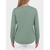 image:imageANRABESS Womens Long Sleeve Shirts Air Layer Henley V Neck TopsLight Green