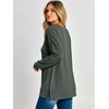 image:imageANRABESS Womens Long Sleeve Shirts Waffle Knit Tunic TopArmy Green