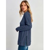image:imageANRABESS Womens Long Sleeve Shirts Waffle Knit Tunic TopNavy Blue