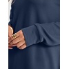 image:imageANRABESS Womens Long Sleeve Shirts Waffle Knit Tunic TopNavy Blue
