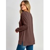 image:imageANRABESS Womens Long Sleeve Shirts Waffle Knit Tunic TopRed Brown
