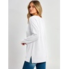 image:imageANRABESS Womens Long Sleeve Shirts Waffle Knit Tunic TopWhite
