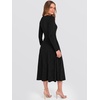 image:imageANRABESS Womens Long Sleeve Sweater Dress Fall Ribbed Knit Midi DressesBlack