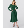 image:imageANRABESS Womens Long Sleeve Sweater Dress Fall Ribbed Knit Midi DressesDeep Green