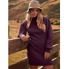 image:imageANRABESS Womens Long Sleeve Turtle Neck Fall Bodycon Mini Sweater DressesDeep Purple