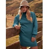 image:imageANRABESS Womens Long Sleeve Turtle Neck Fall Bodycon Mini Sweater DressesDenim Blue