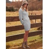 image:imageANRABESS Womens Long Sleeve Turtle Neck Fall Bodycon Mini Sweater DressesGray