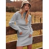 image:imageANRABESS Womens Long Sleeve Turtle Neck Fall Bodycon Mini Sweater DressesGray