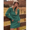 image:imageANRABESS Womens Long Sleeve Turtle Neck Fall Bodycon Mini Sweater DressesGreen