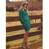 image:imageANRABESS Womens Long Sleeve Turtle Neck Fall Bodycon Mini Sweater DressesGreen