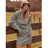 image:imageANRABESS Womens Long Sleeve Turtle Neck Fall Bodycon Mini Sweater DressesLight Gray Green
