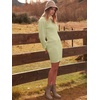 image:imageANRABESS Womens Long Sleeve Turtle Neck Fall Bodycon Mini Sweater DressesLight Green