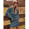 image:imageANRABESS Womens Long Sleeve Turtle Neck Fall Bodycon Mini Sweater DressesNavy