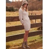 image:imageANRABESS Womens Long Sleeve Turtle Neck Fall Bodycon Mini Sweater DressesPink