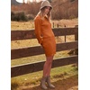 image:imageANRABESS Womens Long Sleeve Turtle Neck Fall Bodycon Mini Sweater DressesRust Orange