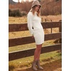 image:imageANRABESS Womens Long Sleeve Turtle Neck Fall Bodycon Mini Sweater DressesWhite