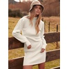 image:imageANRABESS Womens Long Sleeve Turtle Neck Fall Bodycon Mini Sweater DressesWhite