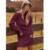 image:imageANRABESS Womens Long Sleeve Turtle Neck Fall Bodycon Mini Sweater DressesWine Red