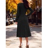 image:imageANRABESS Womens Long Sleeve V Neck A Line Fall Midi DressBlack
