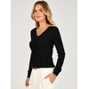 image:imageANRABESS Womens Long Sleeve V Neck Ribbed Sweaters ShirtsBlack