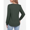 image:imageANRABESS Womens Long Sleeve Waffle Knit Shirts Fall Loose Fit Tunic TopsArmy Green