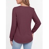 image:imageANRABESS Womens Long Sleeve Waffle Knit Shirts Fall Loose Fit Tunic TopsMauve