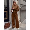 image:imageANRABESS Womens Lounge Sets 2 Piece Velour Sweatsuit Tracksuit Brown M