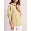 image:imageANRABESS Womens Oversized Quarter Zip Pullover SweatersApricot