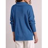 image:imageANRABESS Womens Oversized Quarter Zip Pullover SweatersBlue