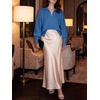 image:imageANRABESS Womens Oversized Quarter Zip Pullover SweatersBlue