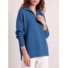 image:imageANRABESS Womens Oversized Quarter Zip Pullover SweatersBlue