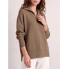 image:imageANRABESS Womens Oversized Quarter Zip Pullover SweatersBrown