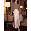 image:imageANRABESS Womens Oversized Quarter Zip Pullover SweatersBrown