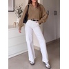 image:imageANRABESS Womens Oversized Quarter Zip Pullover SweatersBrown