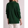 image:imageANRABESS Womens Oversized Quarter Zip Pullover SweatersDark Green