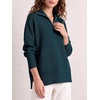 image:imageANRABESS Womens Oversized Quarter Zip Pullover SweatersDeep Blue