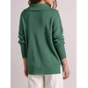 image:imageANRABESS Womens Oversized Quarter Zip Pullover SweatersDeep Gray Geen