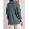 image:imageANRABESS Womens Oversized Quarter Zip Pullover SweatersDusty Blue