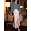 image:imageANRABESS Womens Oversized Quarter Zip Pullover SweatersDusty Blue