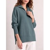 image:imageANRABESS Womens Oversized Quarter Zip Pullover SweatersDusty Blue