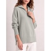 image:imageANRABESS Womens Oversized Quarter Zip Pullover SweatersGray