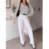 image:imageANRABESS Womens Oversized Quarter Zip Pullover SweatersGray