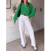 image:imageANRABESS Womens Oversized Quarter Zip Pullover SweatersGreen