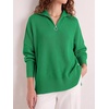 image:imageANRABESS Womens Oversized Quarter Zip Pullover SweatersGreen
