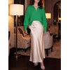 image:imageANRABESS Womens Oversized Quarter Zip Pullover SweatersGreen